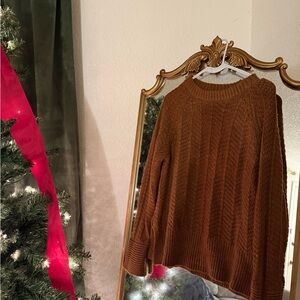 H&M Rich Brown Crew Neck Sweater